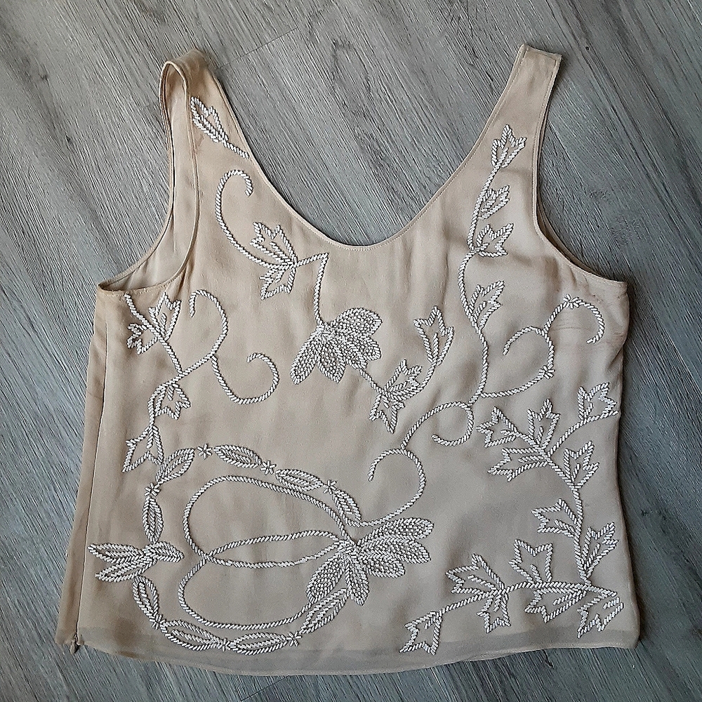 Beaded under blazer top